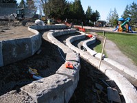 Tofino Retaining Wall - During Construction